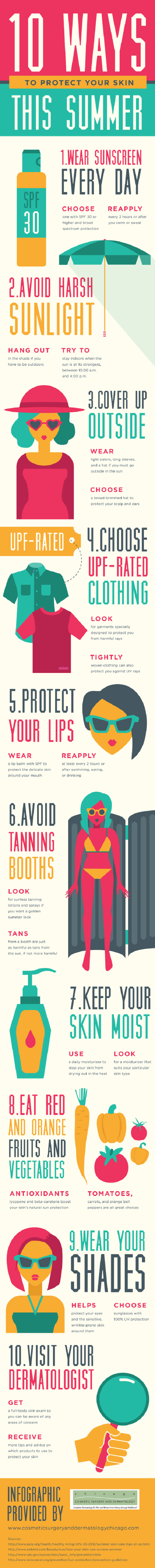10 Useful Tips For Protecting Your Skin This Summer Infographic