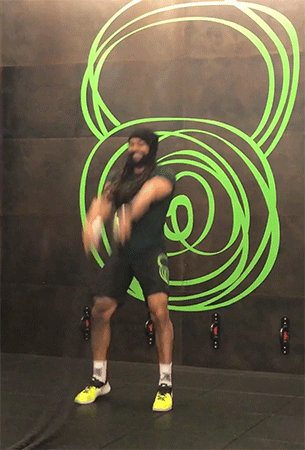 Cardio Workouts: Double Arm Slams, Battle Ropes Workout