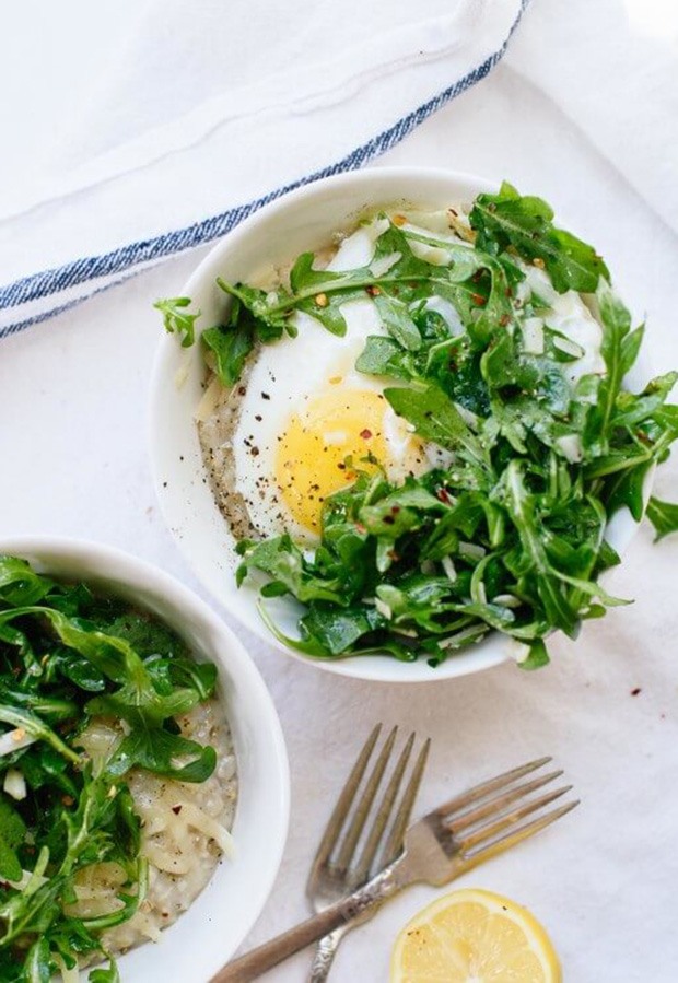 Savory Oatmeal Recipes: Kitchen Sink Oatmeal with Greens Recipe