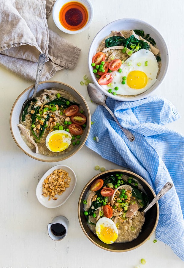 Savory Oatmeal Recipes: Oatmeal with Chicken and Spinach Recipe