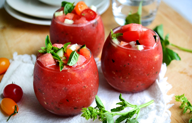 Whole 30 Recipes: Watermelon and Tomato Gazpacho Recipe