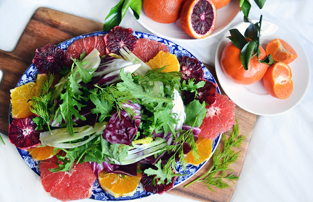 Whole 30 Recipes: Citrus Winter Greens Salad Recipe