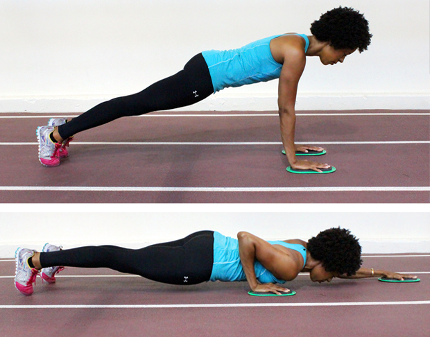 Gliding Disc Push-Ups