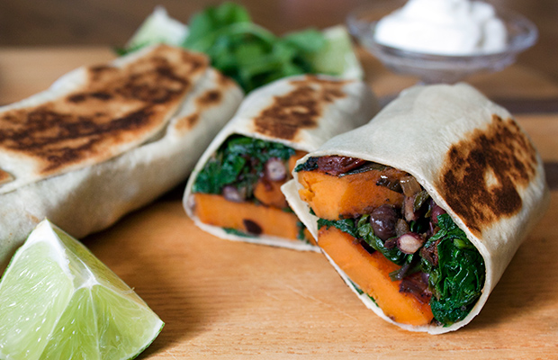 30-Minute Meals: Sweet Potato Black Bean Burritos