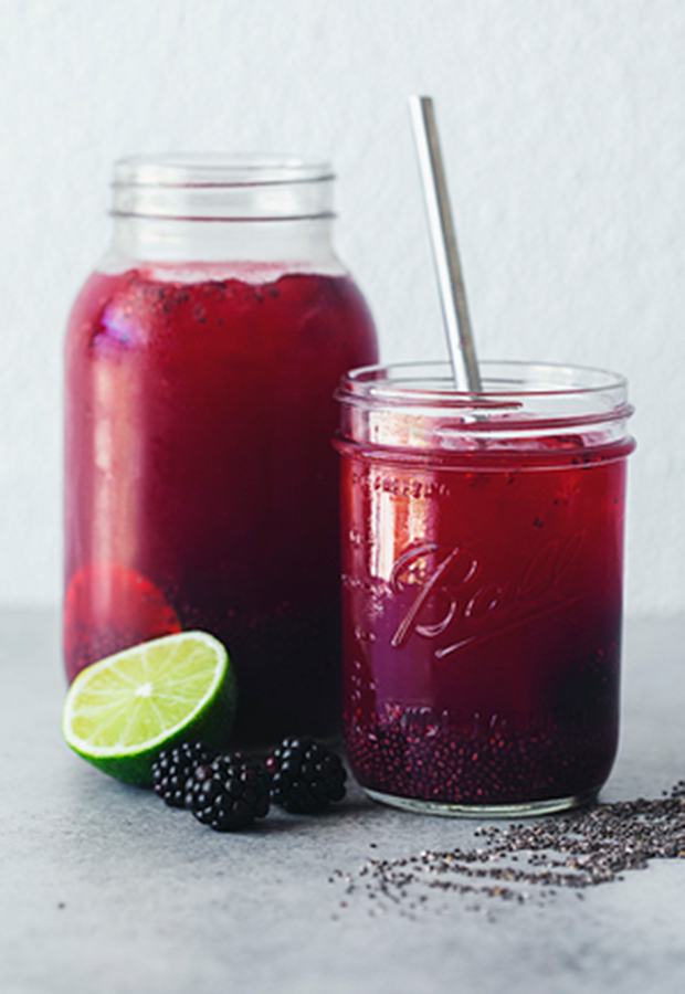 Wellness Elixirs Recipe: Blackberry Lime Chia Fresca Recipe